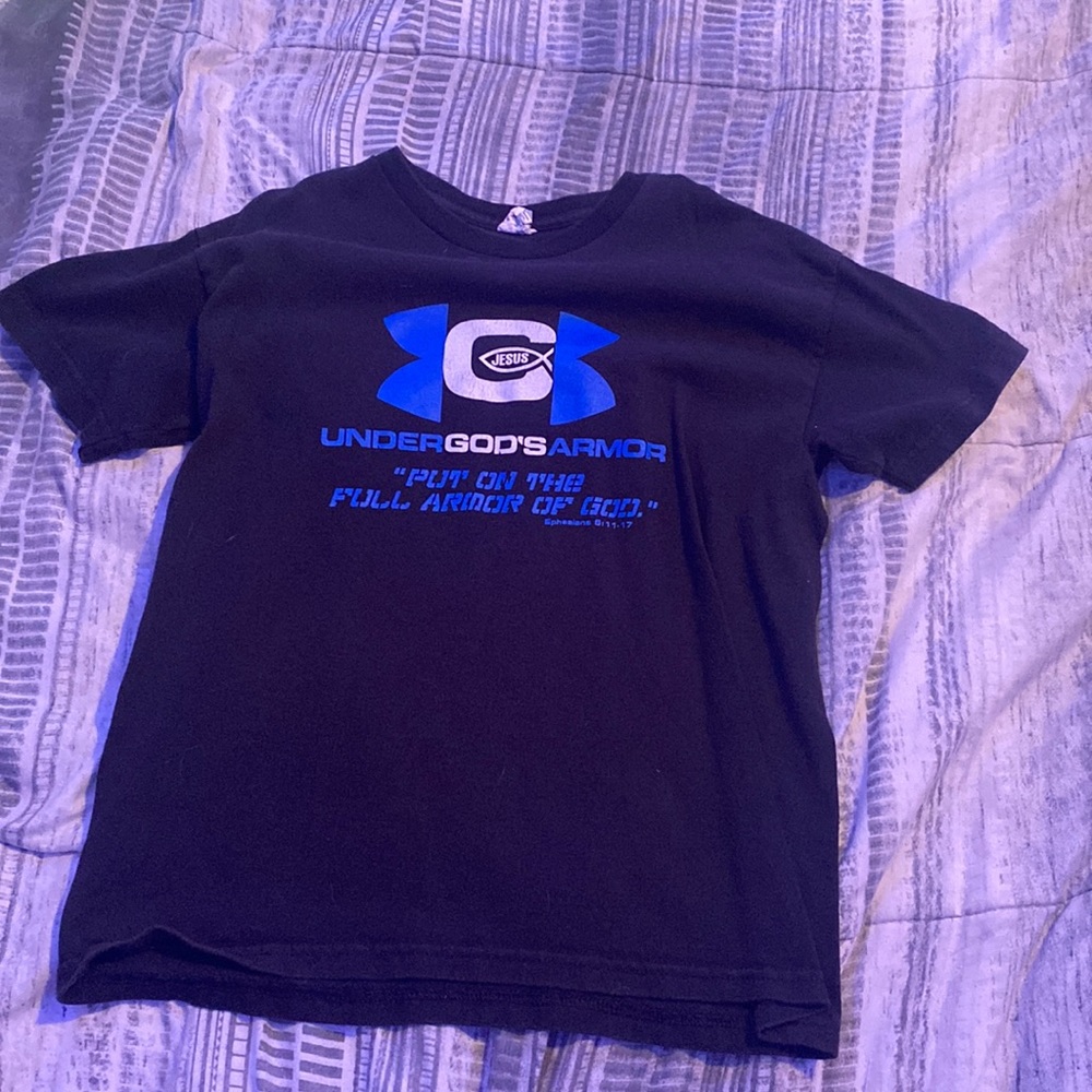 Boys Christianity under armour t-shirt